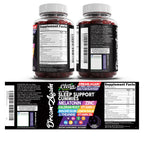 Clean Nutra Melatonin Gummies 10mg | Sleep Aid Valerian Root L-Theanine Vitamin B6 C Lemon Balm Magnesium Hibiscus Beta Carotene Saffron & Chamomile Rest Support Supplement Raspberry Flavor