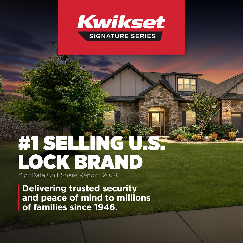 Kwikset San Clemente Non-Functioning Front Door Lock Handle, Inactive Deadbolt and Interior Door Handle, Dummy Handleset Exterior with Interior Reversible Lever, Satin Nickel with Microban Protection