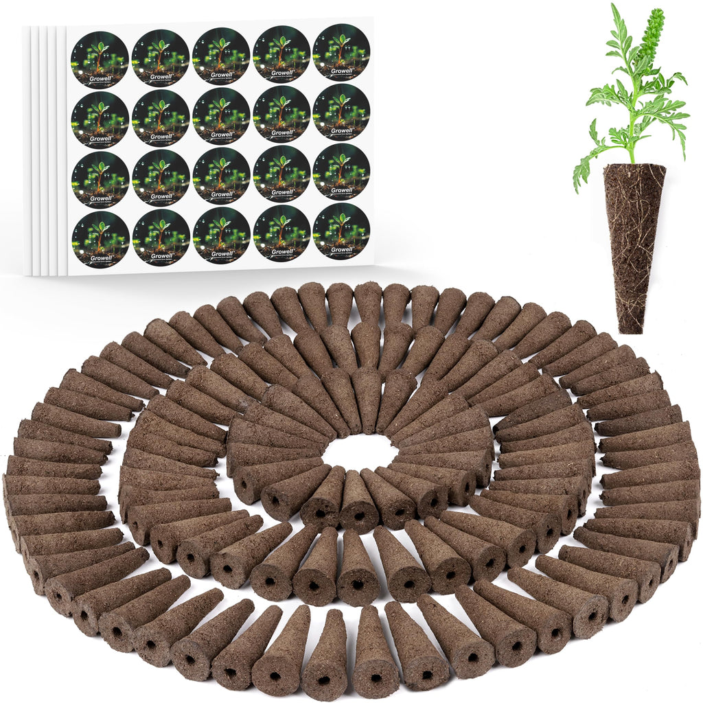 Growell 240 Pcs Hydroponic Pods Kit, 120 Grow Sponges & 120 Pod Labels