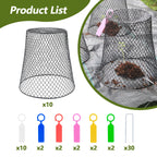 10 Pack 9.2 x 9.2 Inch Chicken Wire Cloche Plant Protectors from Animals