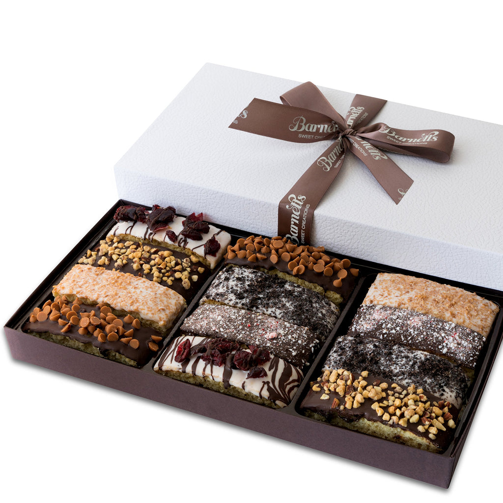 Barnetts 12 Chocolate Biscotti Gift Box Gourmet Cookie Gifts
