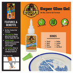 Gorilla Super Glue Gel, Clear, 20 g, All Purpose, Fast Setting