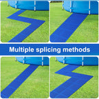 16 Pcs Modular Interlocking Cushion- 10.3" x 10.3" Splicing Above Ground Pool Floor Protectors- Non-Slip Pools Spas Floor Mat Pathways from the Pool to the Porch