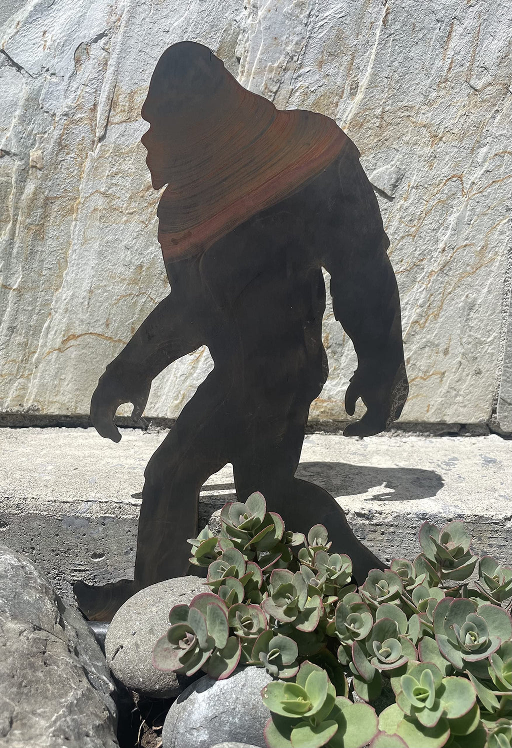 SQUATCH METALWORKS Bigfoot Walking Spike (Lawn Spike) - Lawn and Garden Ornament - Bigfoot/Sasquatch/Yeti Gift - Cold Rolled Steel - Made and Manufactured in USA