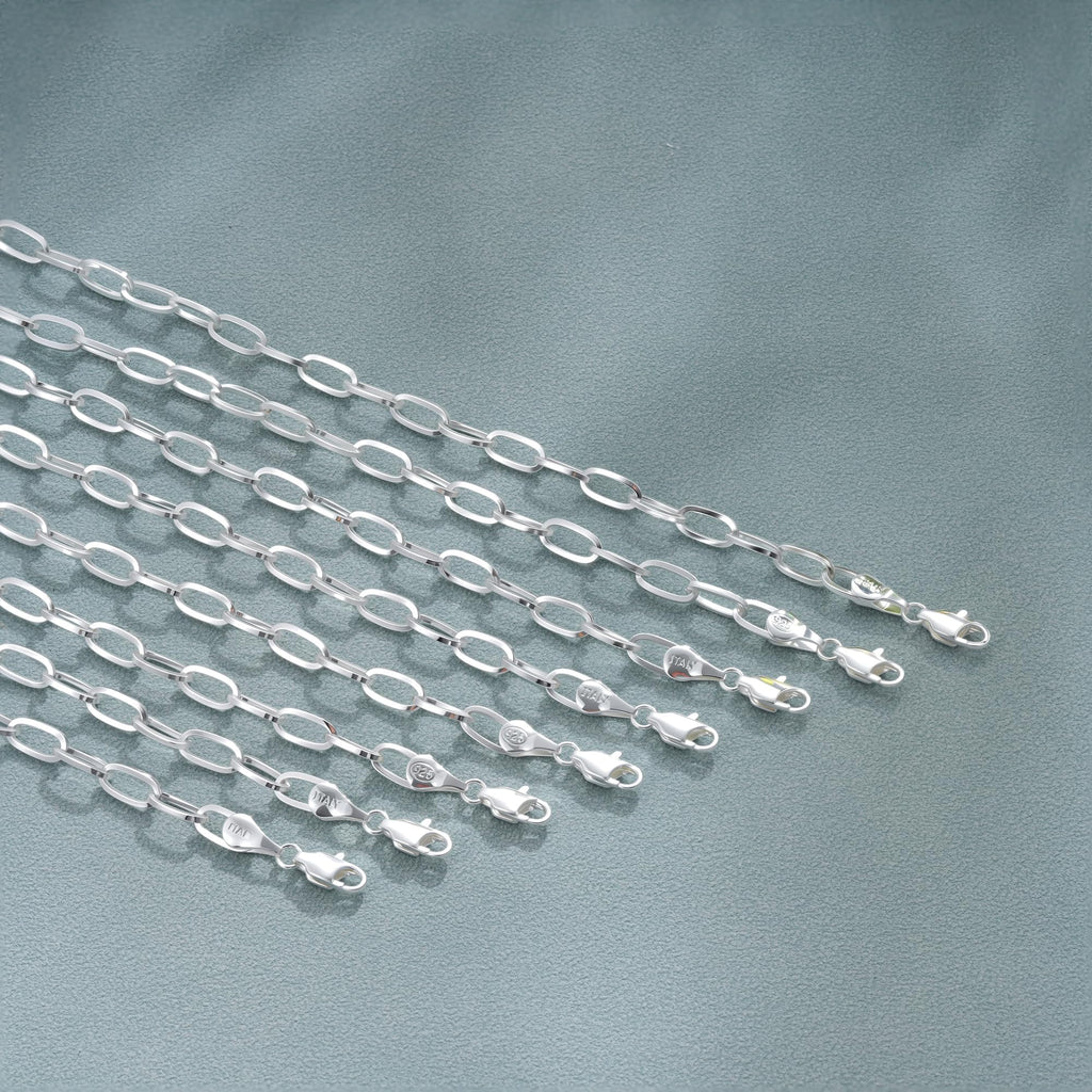 Treasure Bender S925 Sterling Silver Paperclip Chain Bracelets 7inches