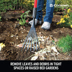 Corona GT 3050 Extendable Handle Rake, Extends reach to 34 inches, Red, 18"-36"