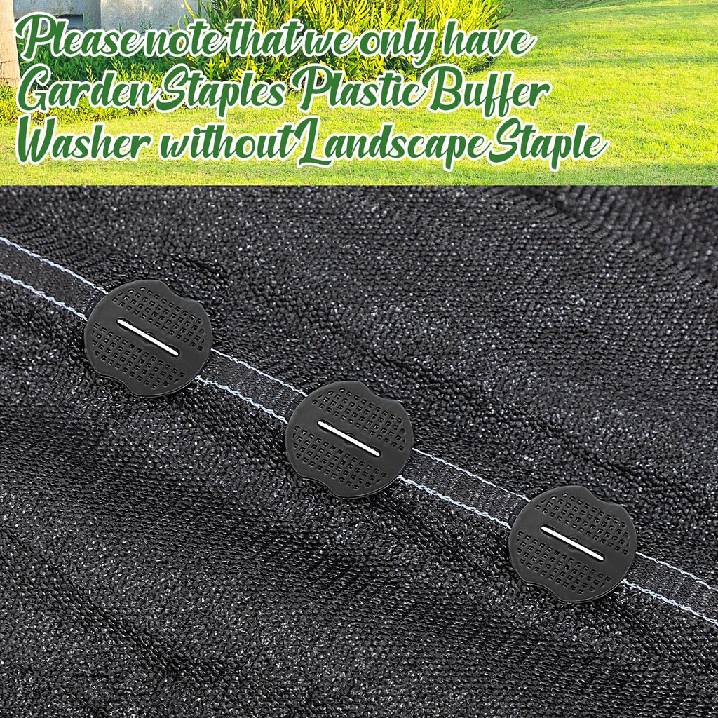 Gisafai 200 Pcs Landscape Staple Gasket Garden Landscape Staples Washer Pad Yard Pins Pad for Outdoor Weed Barrier Fabric Yard Tent (Black)