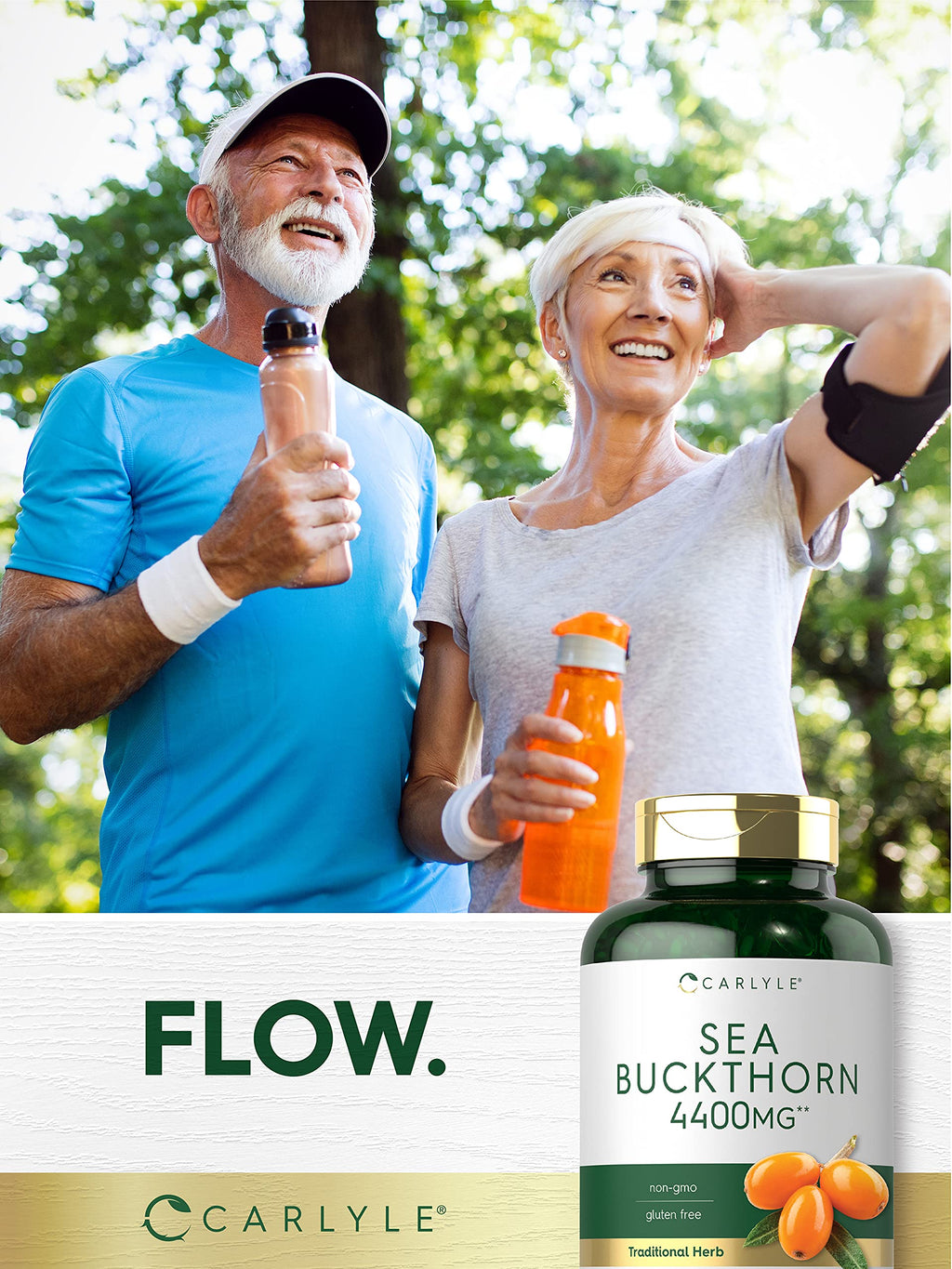 Carlyle Sea Buckthorn Oil Capsules | 200 Softgels | Non-GMO, Gluten Free | Sea Buckthorn Berry Oil Supplement