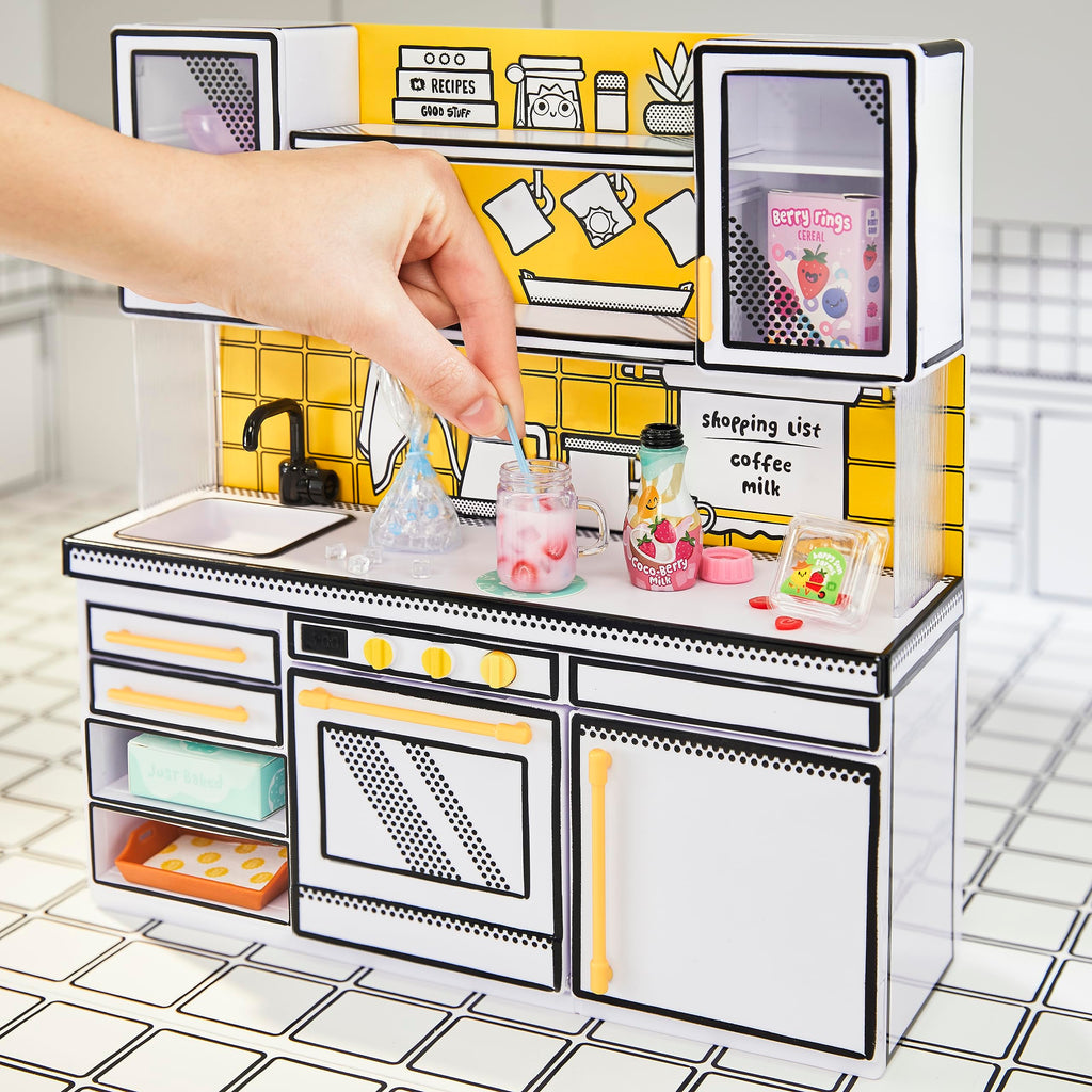 MGA's Miniverse Make It Mini Kitchen, Kitchen Playset, w/UV Light, Collectibles, DIY, Resin Play, Exclusive, Mystery Recipe, Mini Oven Mitts, NOT Edible, 8+
