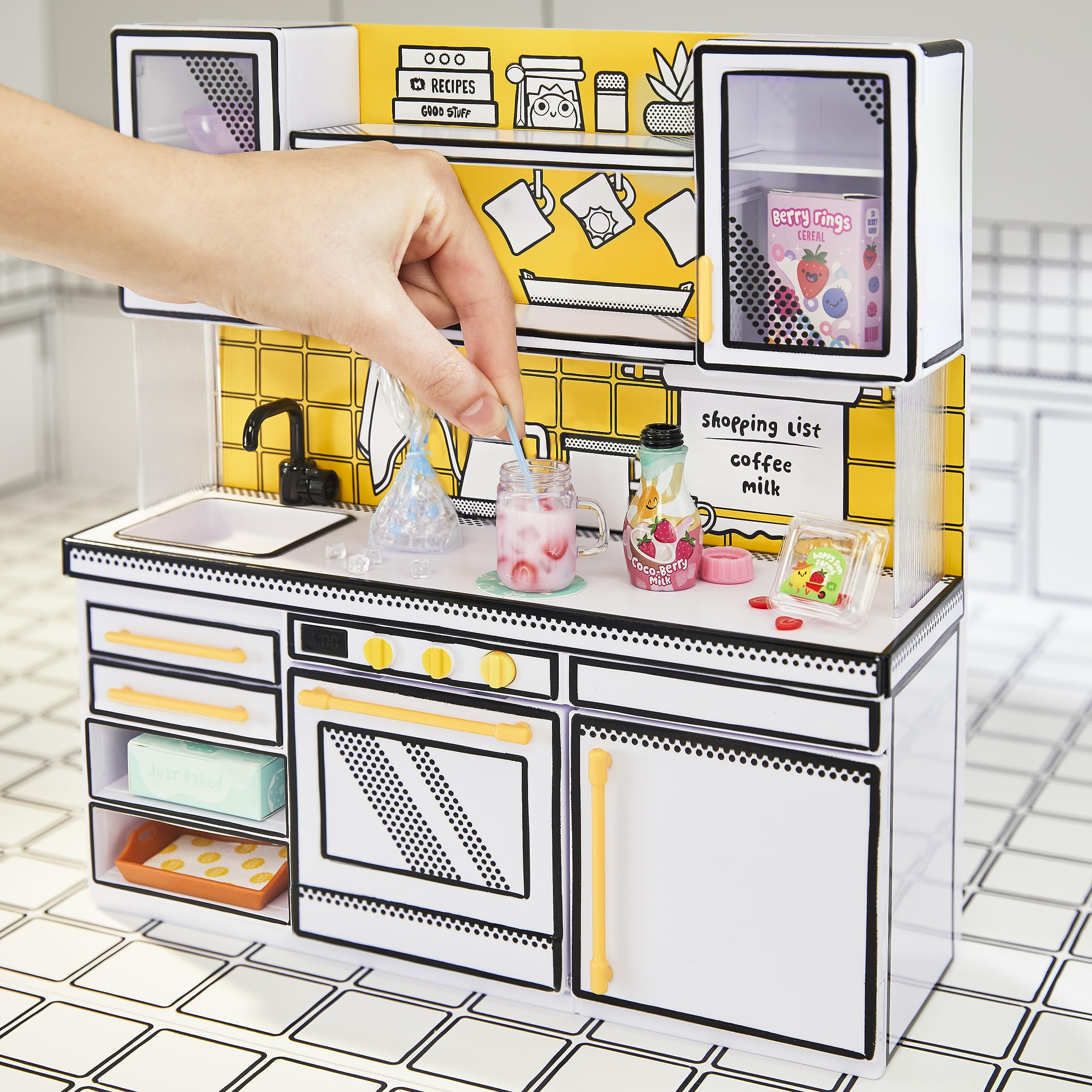 MGA's Miniverse Make It Mini Kitchen, Kitchen Playset, w/UV Light, Collectibles, DIY, Resin Play, Exclusive, Mystery Recipe, Mini Oven Mitts, NOT Edible, 8+