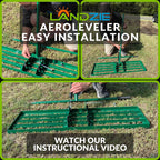 Landzie AeroLeveler - The Lawn Leveling Rake that Never Flips - Patented 48" inch Wide Pneumatic Lawn Level for Yard, Dirt, Soil, Sand, Provides Stability and Control (Pneumatic 48" Leveling rake)