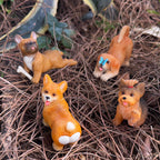 Mood Lab Fairy Garden Dog Figurines - Realistic Puppy Set (4 pcs) - Miniature Decorative Statues - Outdoor & Indoor Garden Decor