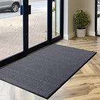 MaxMat Commercial Floor Mat, Heavy Duty Indoor Outdoor Door Mat, 3x5 Feet Grey, Waterproof Entrance Mat, Non-Slip Backing Rug for Office, Store, Warehouse, Hallway, Garage & Entryway