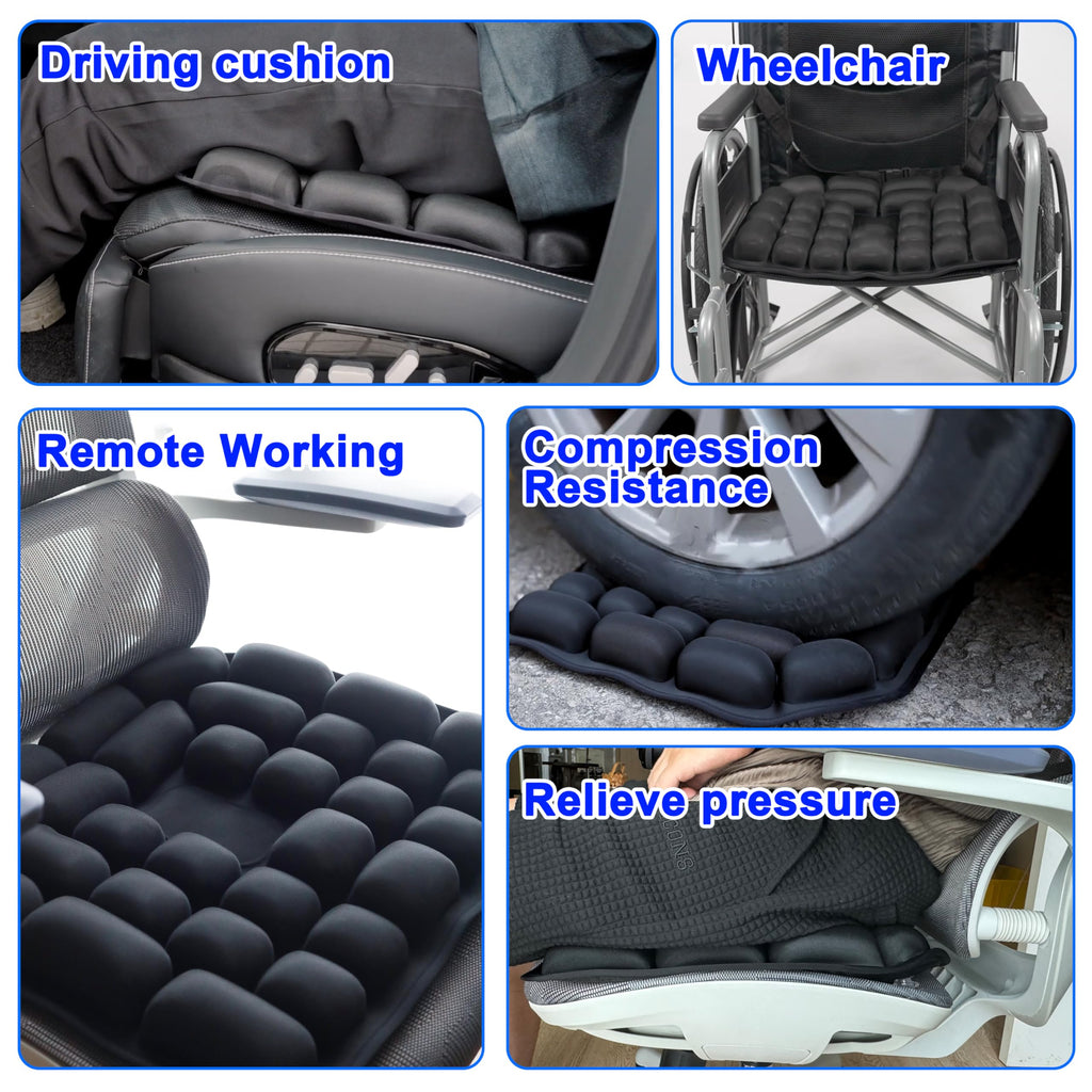 Sondor Travel Cushion,Portable & Adjustable Airplane seat Cushion for Long Flights,Inflatable Cushion for Wheelchair, Travel,Driving