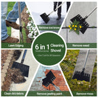 CKLT Weed Scraper 65 Inch Garden Flat Shovel with 11in Spring Steel Blade