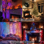 Dazzle Bright 66FT 200 LED Smart Color Changing Christmas Halloween Lights