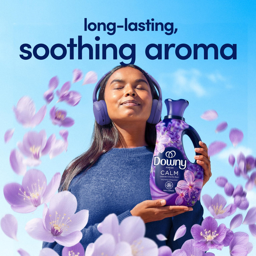 Downy Infusions CALM Liquid Fabric Softener, Soothing Lavender And Vanilla Bean, 56 Fl Oz, Fabric Conditioner For Softness And Scent, Pack of 2