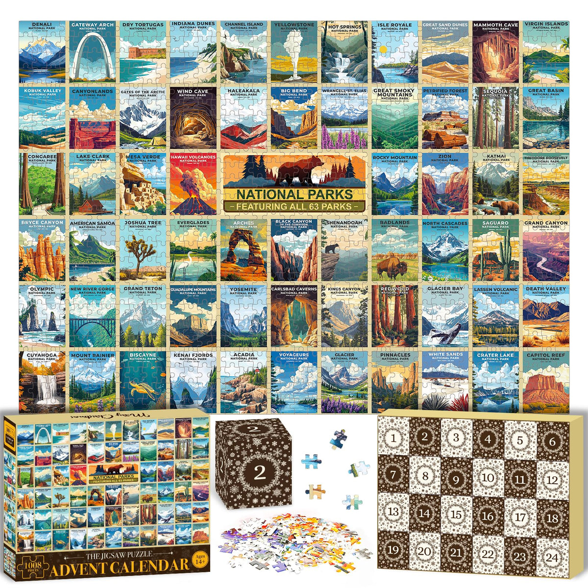 National Park Puzzle Advent Calendar 2026 Adults Teen