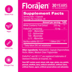 Florajen Women's Probiotic - Prebiotic & Cranberry Supplement for Vaginal Health, Immune Support, & Digestive Wellness - 30-Count