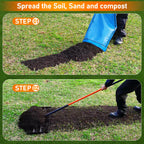 Lawn Leveling Rake, 30"x10" Leveler with 78" Adjustable Handle