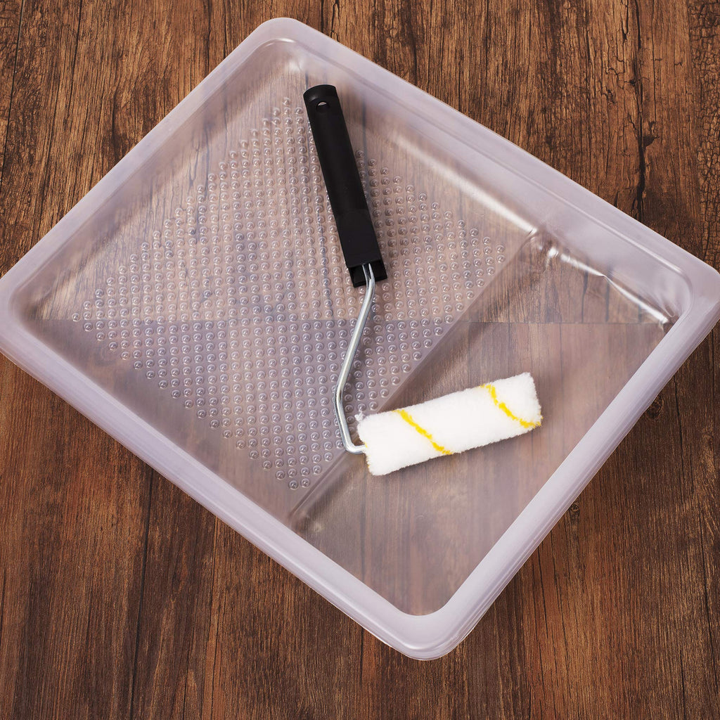 Bates- Paint Tray Liner, 9 Inch, 10 pcs, White Paint Pans Trays, Paint Roller Tray, Roller Tray Liners
