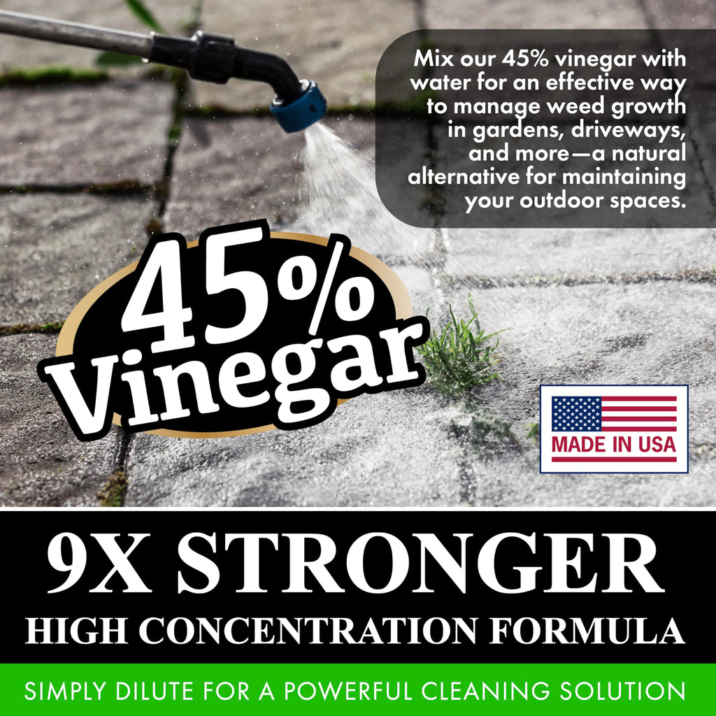 Nature's Freedom 45% Concentrated Vinegar, 4 Gallons - Dilutes to 36 Gallons - 9x Strength Multi-Purpose Solution