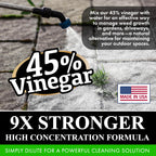 Nature's Freedom 45% Concentrated Vinegar, 4 Gallons - Dilutes to 36 Gallons - 9x Strength Multi-Purpose Solution