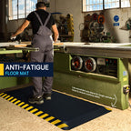 FEATOL Anti Fatigue Mat Industrial, Ergonomic Standing Floor Mat for Work for Stand -Safety Support for Leg & Back Pain(Yellow Border, 20" x 39", 1PC)