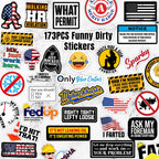 306 PCS Funny Hard Hat Sticker Pack for Adults - Waterproof Vinyl for Welding Helmet, Tool Box, Construction, Electrician, Mechanic Tools - Blue Collar Accessories