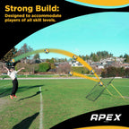 Apex Sports Adjustable Volleyball Rebounder Net 7x4 ft ��� Bounce Back Training Equipment with Angle Customization for Practicing Volleying, Bumping, Spiking ��� Durable & Portable with Travel Bag