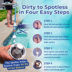 Rola-Chem 6250 Paradise Power Spa Vacuum – Manual Spa Vac for Hot Tub, Pool Stairs & Spas – Cordless Hot Tub Vacuum Cleaner with Telescopic Handle – Powered by Physics