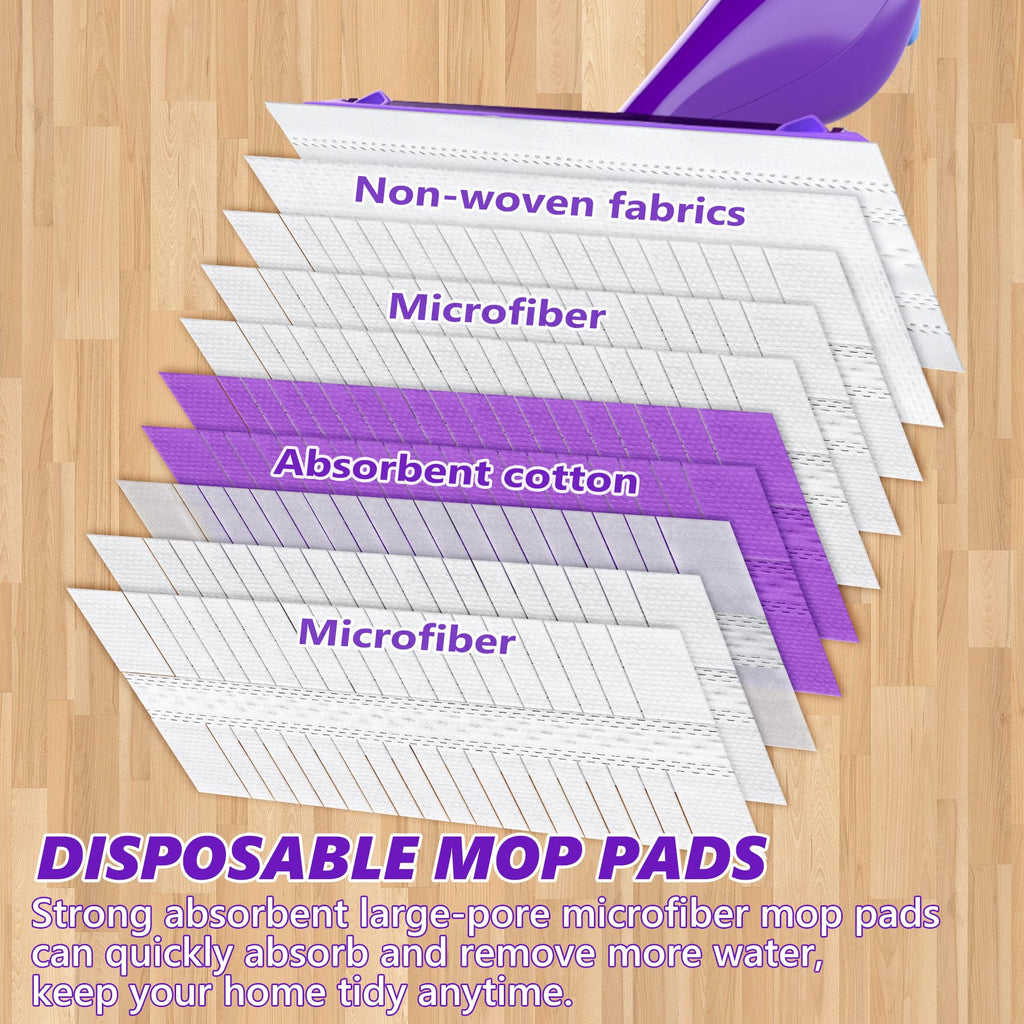 UMAYCOOL Disposable Mop Pads Refills for Swiffer WetJet Spray Mop - Wet Jet Refill Pads for All Purpose Multi Surface Hardwood Floor Cleaning - Thickened and Super Absorbent - 30 Count