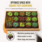 12 Inch Wrap-Around Adjustable Planting Grow Rings | 3 Pack | Brown | Install Around Existing Plants | Square Foot Gardening | Trimmer Protection and Mulch Barrier | Heavy Duty | Made in USA
