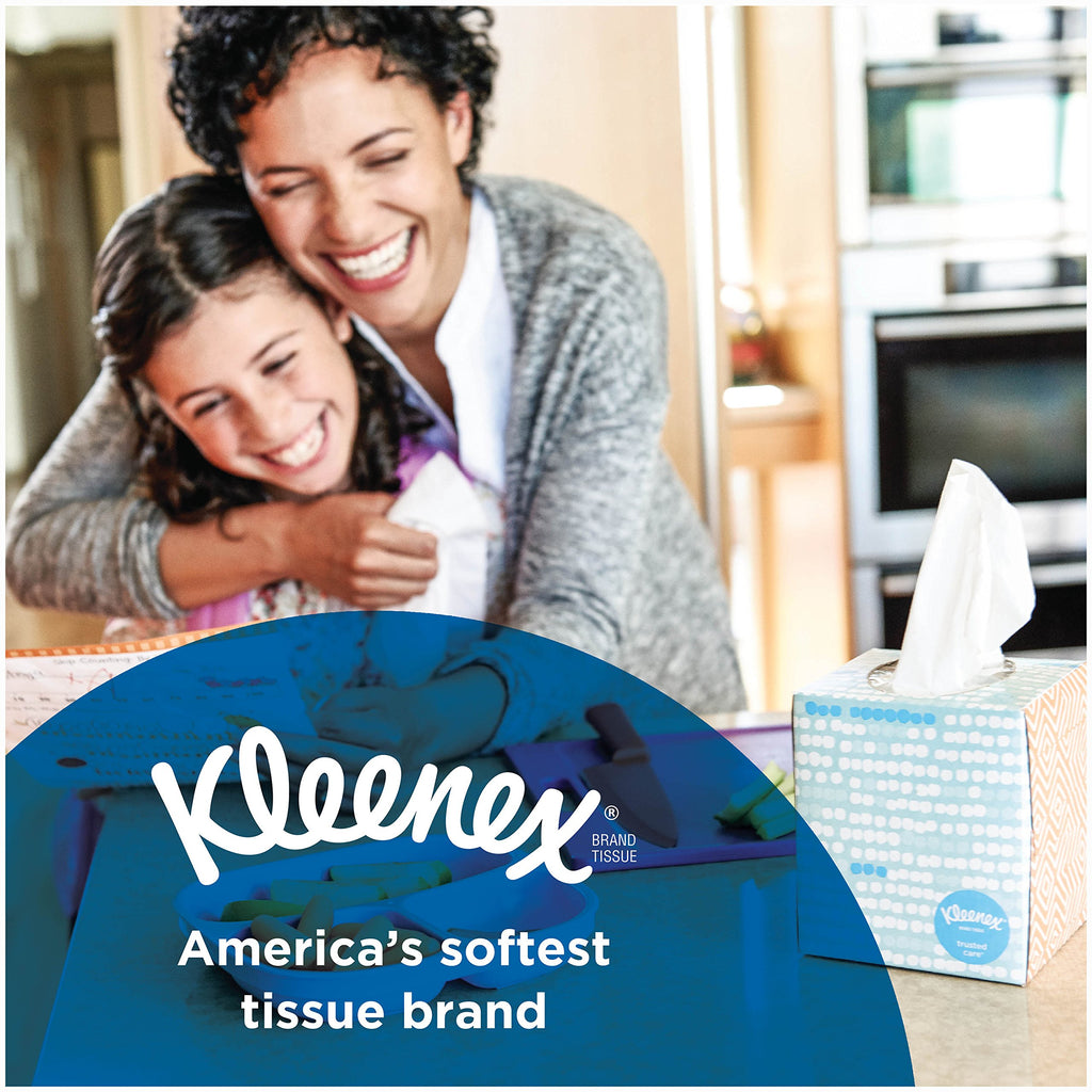 Kleenex Ultra Soft Facial Tissues, Flat Box, 120 Tissues per Flat Box, 3 Packs
