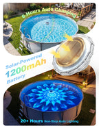 APONUO Solar Pool Lights, IP68 Waterproof Floating Pool Lights with Remote& Button Control, 9 Lighting Colors& 3 Modes Pool Solar Light, Timer&Memory, Floating Light for Pool, Party, Bathtub (2 Pack)