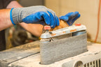 G & F Products - 3100-10 120 Pairs Large Rubber Latex Double Coated Work Gloves for Construction, gardening gloves, heavy duty Cotton Blend Blue