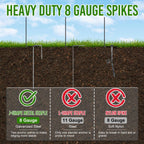 Landscape Edging Border 3 Inch Tall 50Ft with 60Pcs 8 Gauge Metal Spikes, Plastic Garden Edging Border Garden Fence Border Lawn Edging for Landscaping, Flower Bed, Tree Ring, Pathway