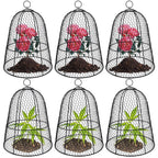 6 Pack Garden Chicken Wire Cloche,19" x 14" Large Plant Protector Cover for Keeping Squirrels,Rabbits,Bunny Chickens Bird Small Animals Out Garden Decoration Wire Plants Dome Metal Cloches-Black