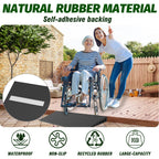 1" Rise Threshold Ramps for Doorways, 2000 Lbs Load Capacity, 35.5" Wide Natural Rubber Power Wheelchair Ramp is Adjustable and Cuttable for Doorways, Curb, Sweeper, Power Scooters, Bathroom