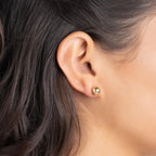 Barzel 18K Gold Plated Ball Stud Earrings Set, Sizes 3-10MM, 5 Pack, High Polish Finish Ball Suds