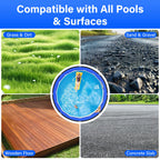 REGMICS 24FT Round Pool Liner Pad for Above Ground Pools, 165 GSM Thickened Puncture-Resistant Under Mat (25FT Actual), Heavy-Duty Underlayment with Metal Grommets
