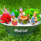 Mood Lab Garden Gnome Figurines - Lady Gnomes Set (3 pcs) - 3.5" H Miniature Decorative Statues & Accessories - Outdoor & Indoor Garden Decor