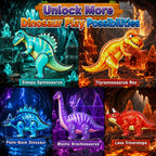 GobiDex Magnetic Tiles Lava & Cave Dinosaur Toys for Kids 3-5 5-7
