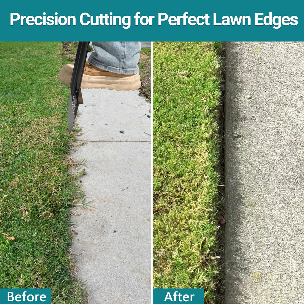 CKLT One-Piece 40in Manual Edger Lawn Tool with Spring Steel Blade