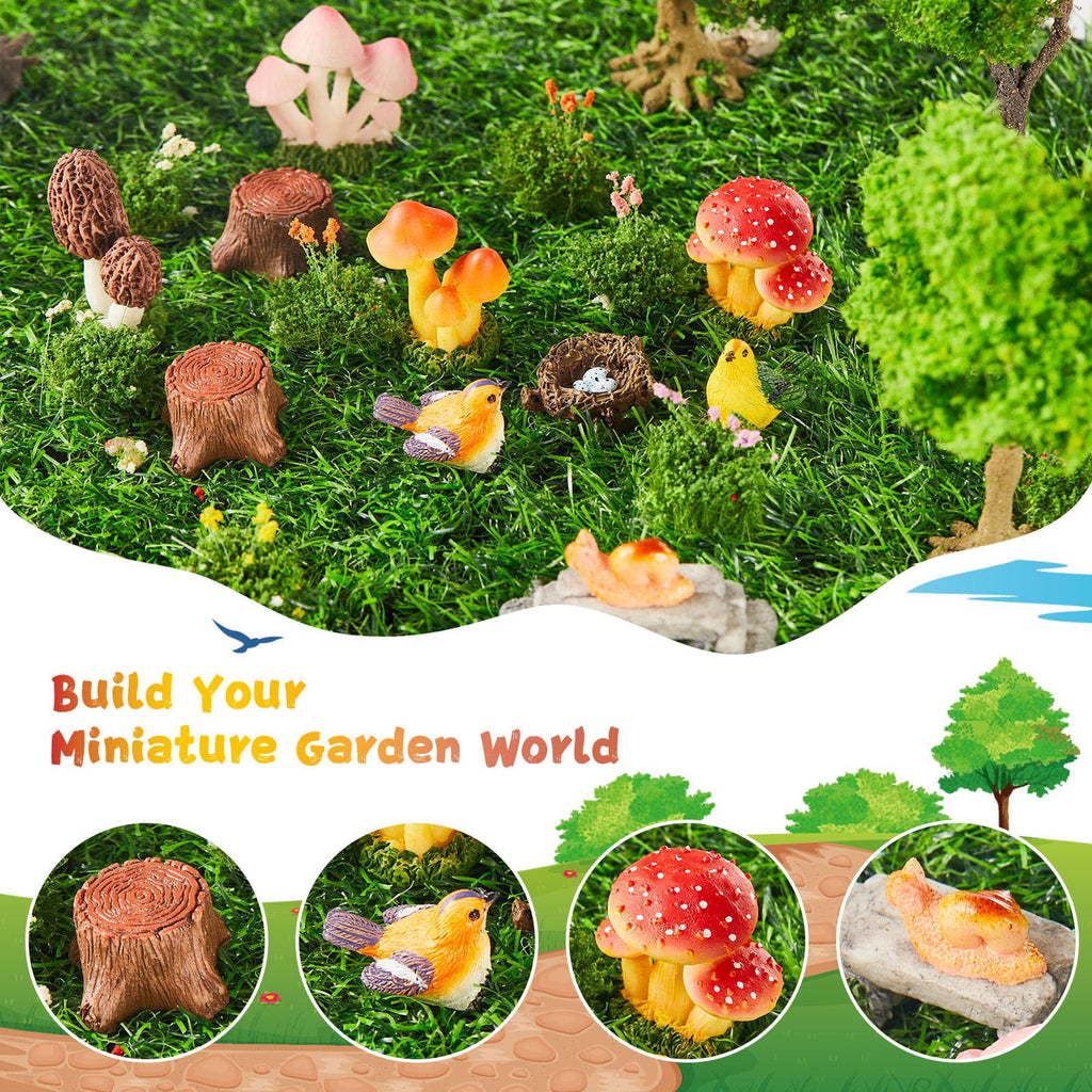 24 Days Magic Fairy Garden Accessories Advent Calendar, Waterproof Fade Resistant DIY Miniature Garden Decor Holiday Birthday Countdown Surprise Gift for Kids Fairy Lovers