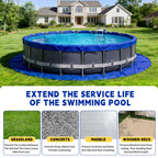 RAINDEWAY 8FT Pool Liners,Swimming Pool Ground Cloth,Multipurpose Round Tarp for Under Pool,Easy to Fold Pool Liner Pad for Above Ground Pool Mat Protector Pad Prevents Punctures Pool,Durable,Blue
