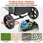 AOPEC Medium Dog Stroller, Dual Entry One-Touch Folding,Small and Medium Pet Stroller,360° Rotating Front Wheels,80 lbs Weight Capacity for Outdoor Travel and Elderly Dogs - Gray