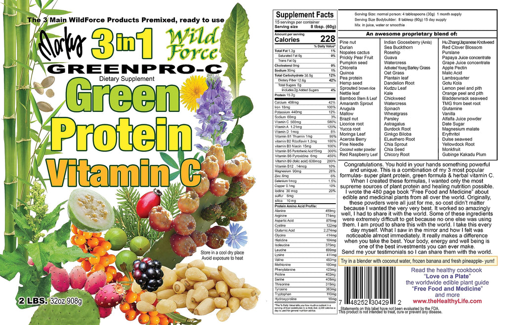 Wild Force GreenPro-C (Pre-Mixed Greens, Protein, and Vitamin C Powder)
