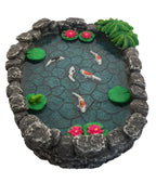GlitZGlam KOI Miniature Pond for Fairy Garden - Enchanted Garden Accessories