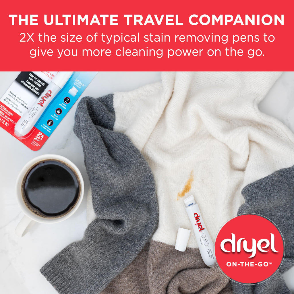 Dryel On-The-Go Stain Remover Pen for Delicate Laundry Care, 6-Pack